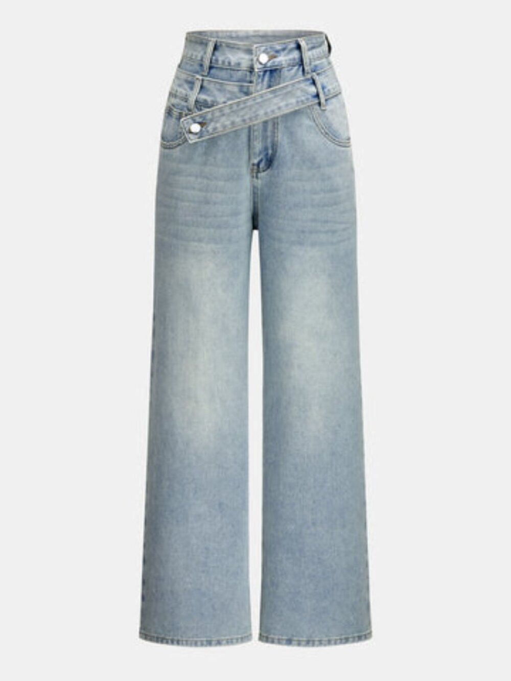 Commense Double Waist band Wide Legged Jeans Size Large